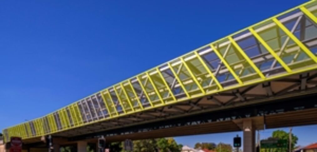 This is the Juliette Cycleway Overpass, a recent project that Locker worked on.