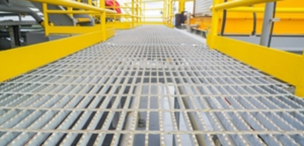 Aluminium floor grating is often chosen as a lightweight option. 