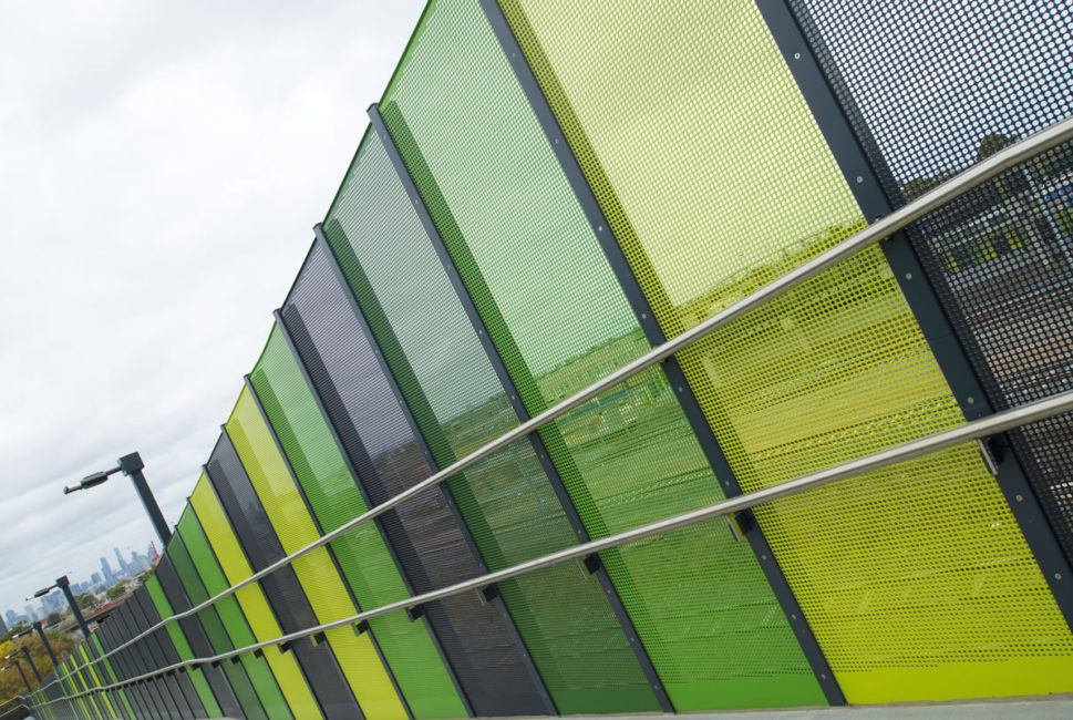 West Footscray Train Station – Powder Coated Perforated Panels