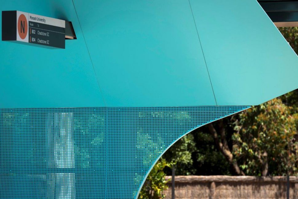 Monash University Clayton Bus Shelter Architect: John Wardle Architects