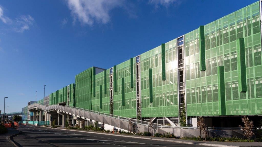 NZ-Sylvia-Park-Powder Coated Perforated Metal